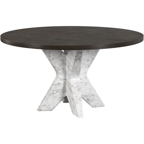 Cypher Marble Look / White Outdoor Dining Table Base